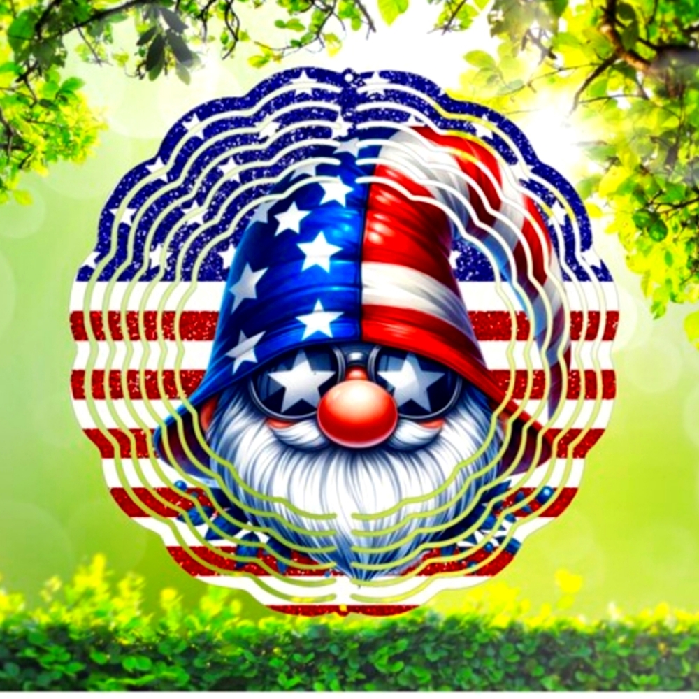 PATRIOTIC GNOME WIND SPINNER